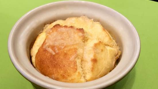 Soufflé de pescado rojo con ricotta