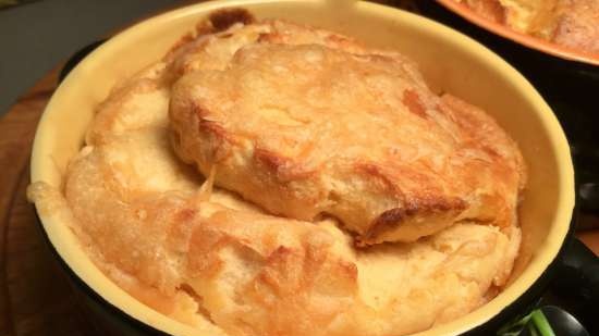 Soufflé de pescado rojo con ricotta