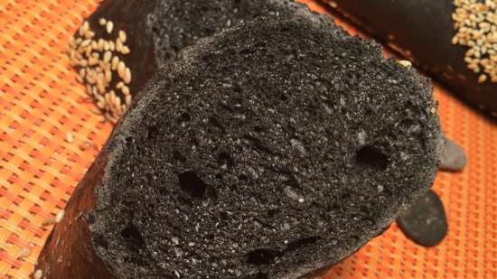 Baguette nera su pulish al nero di seppia