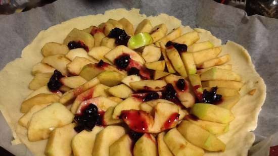 Fruit and berry pie on curd dough (oven or Princess pizza maker)