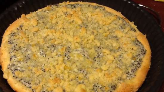 Poppy seed saucers na may orange streusel (Mohntaler Mit Orangenstreuseln)