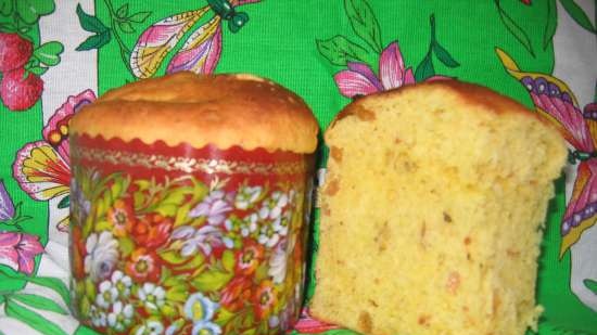 Easter cake on yolks (kneading dough in a bread maker)