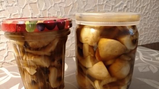 Champignon marinati nel loro stesso succo