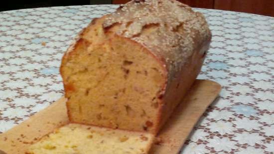 Pastel de muffin de primavera con masa madre en el horno.