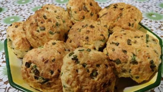 Galletas con queso parmesano, cebolleta y ajo (pizzero o horno Princess)