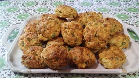 Galletas con queso parmesano, cebolleta y ajo (pizzero o horno Princess)