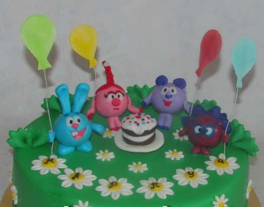 Cakes based on the cartoon Smeshariki