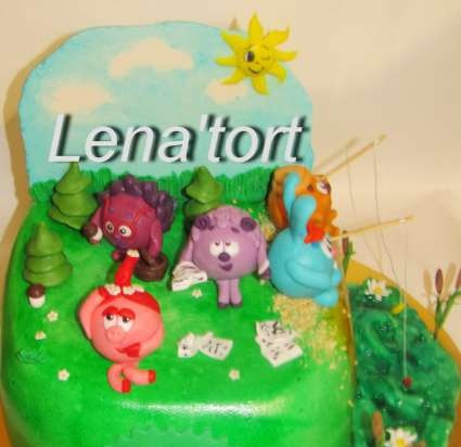 Cakes based on the cartoon Smeshariki