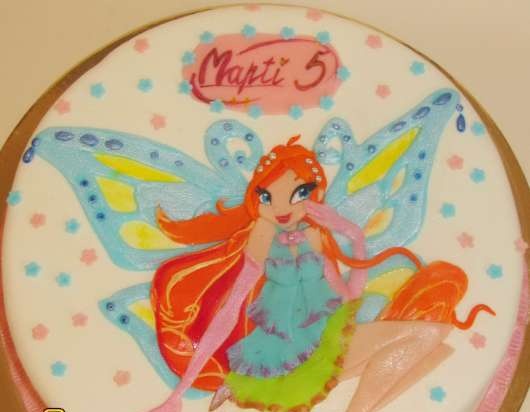 Torta tündérekkel Winx és mások rajzfilm alapján