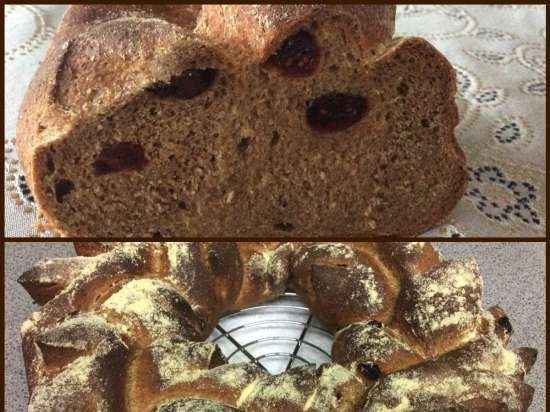 Festive bread wreath