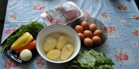 Sorrel soup with turkey