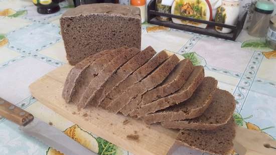 Pan de centeno de masa madre en Panasonic 255