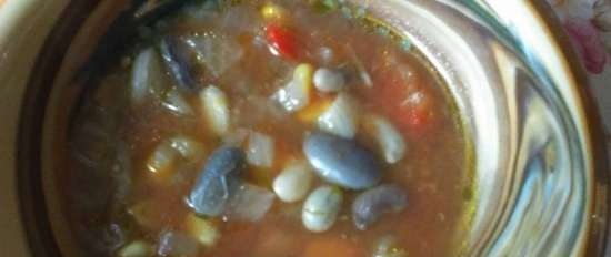 Chili soup with beans