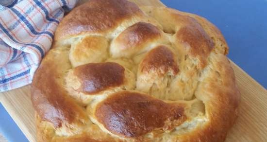 Pane con yogurt e crema pasticcera