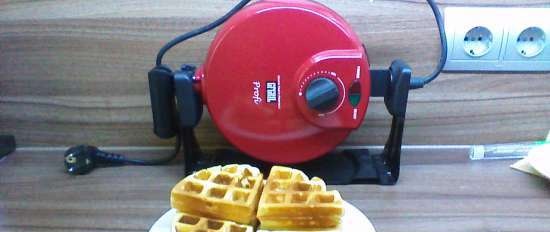 Waffle di ricotta in una piastra per cialde GF-020 Waffle Pro