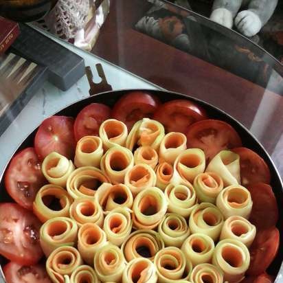 Rollos de cazuela de verduras