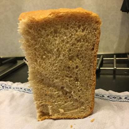 Gray bread in a bread maker