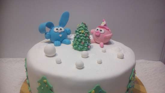 Cakes based on the cartoon Smeshariki