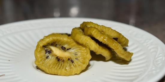 Dried kiwi in sugar syrup