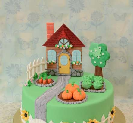 City. Garden. Country house. Vegetable garden (cakes)