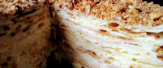 Layered Napoleon cake