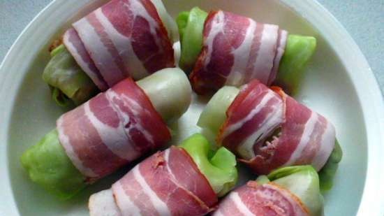 Involtini di cavolo cappuccio in pancetta (pentola a pressione multicooker marca 6051)