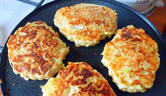 Frittelle di zucchine con formaggio (crepiera marca 352)