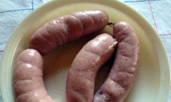 Bratwurst - fried white sausages