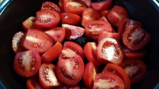 Tomàquets i prunes al forn