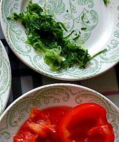 Ensalada de rodajas de sandía