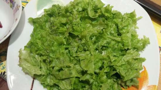 Salad gió miễn phí với đậu lăng, củ cải và bạc hà