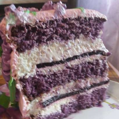 Provence lavender-blueberry cake