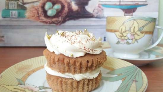 Cupcakes White Roses (Tiramisu lasa)