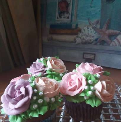 Cupcakes de chocolate Ramo de verano