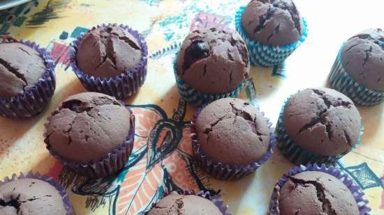 Chocolade cupcakes Zomerboeket