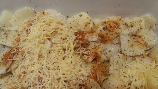 Patate Dauphine con crosta di formaggio al forno