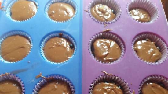 Chocolade cupcakes Zomerboeket