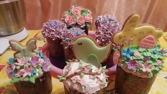 Easter kiss cake (may tsokolate at seresa)