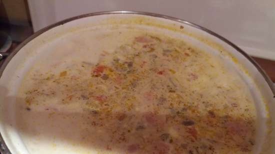 Fast cheese soup from Ilya Lazerson