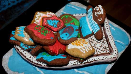 Pinalamutian namin ang cookies ng gingerbread, cookies