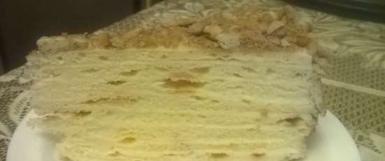 Pastel de Napoleón en capas