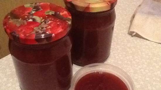 Fragrant pear and plum jam