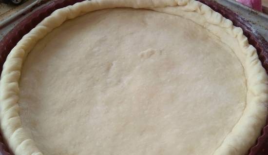 Yeast curd pear pie