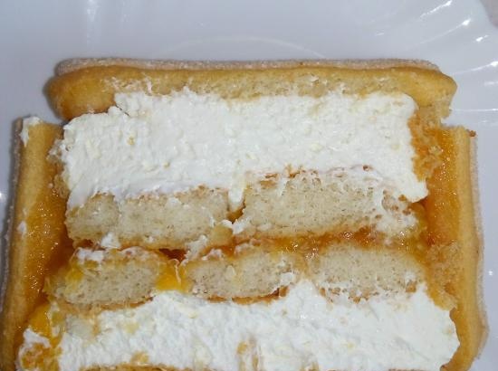 Pastel de postre savoyardi (no horneado)