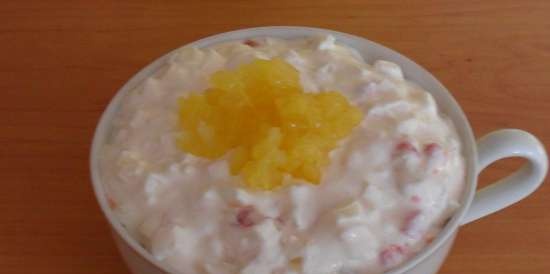 Eple-oransje kosttilskudd for yoghurt, cottage cheese, gryteretter, bakevarer osv.