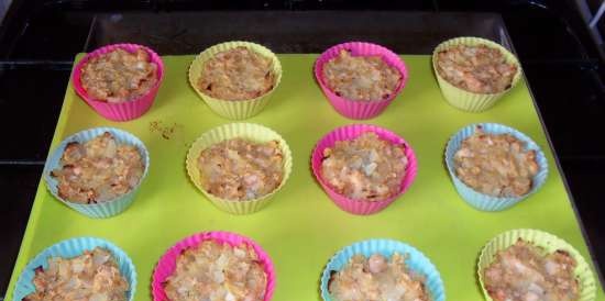 Muffins met kool en kipfilet