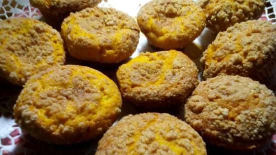 Muffin alla zucca con ripieno di cagliata