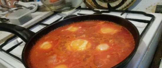 Shakshuka (phiên bản của tôi) với sự tham gia của máy xay đa năng VES SK-A24