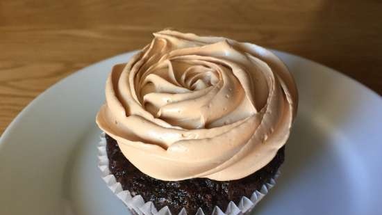 Cupcakes de café con caramelo salado