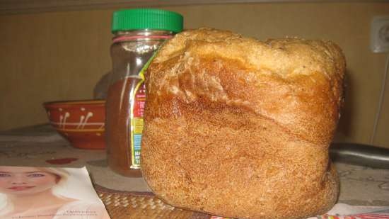 Wheat bread with rye sourdough